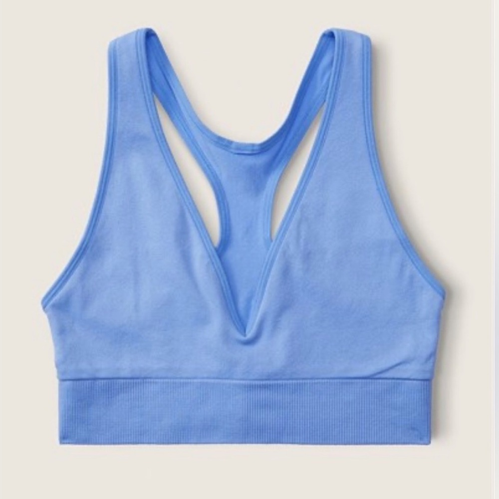 VS PINK Seamless Racerback Plunge Sports Bra Large - Picture 4 of 10